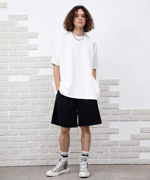 NIDO(ニド)の「とろみドルマンTシャツ(Tシャツ/カットソー・メンズ・ホワイト/ブラック・MEDIUM/LARGE)」の3枚目の写真