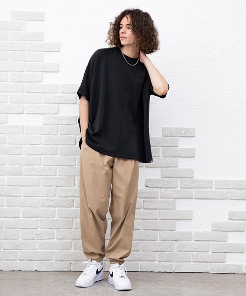 NIDO(ニド)の「とろみドルマンTシャツ(Tシャツ/カットソー・メンズ・ホワイト/ブラック・MEDIUM/LARGE)」の4枚目の写真