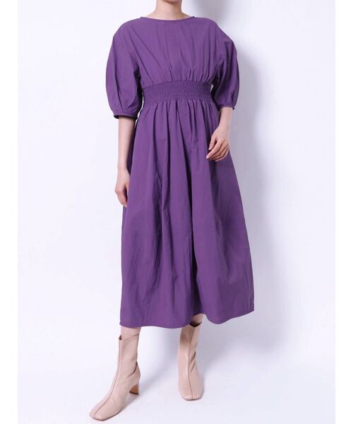 ELENDEEK（エレンディーク）の「スモッキングコクーンワンピース（ワンピース・レディース・ブラック/オリーブ/パープル・01/02）」の12枚目の写真