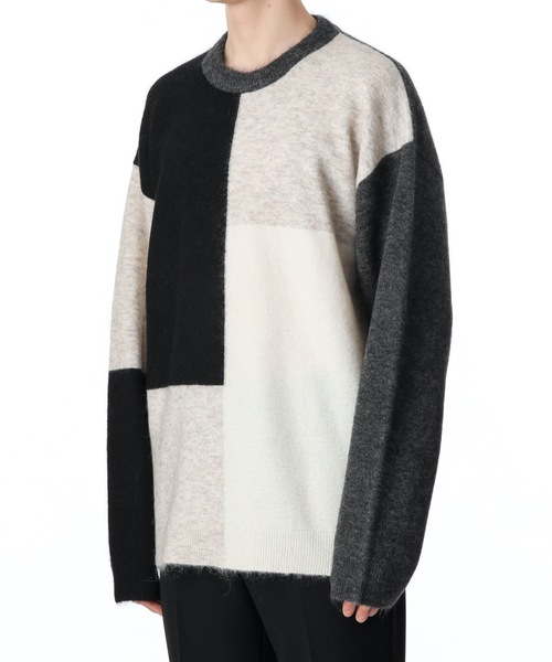 ATTACHMENT（アタッチメント）の「INTERSIA MOHAIR KNIT CREWNECK PULLOVER L/S（ニット/セーター・メンズ・ブラック/ネイビー・1/2/3）」の5枚目の写真