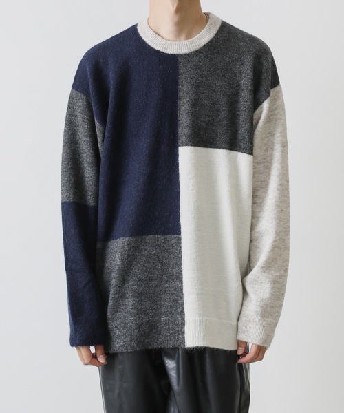 ATTACHMENT（アタッチメント）の「INTERSIA MOHAIR KNIT CREWNECK PULLOVER L/S（ニット/セーター・メンズ・ブラック/ネイビー・1/2/3）」の3枚目の写真