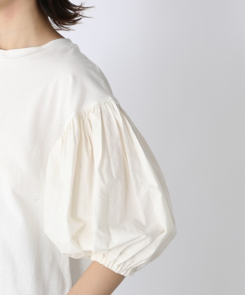 JEANASIS（ジーナシス）の「【WEB限定】バルーンスリーブフハクコンビ/957650（Tシャツ/カットソー・レディース・ホワイト/ブラック/マスタード・FREE）」の19枚目の写真