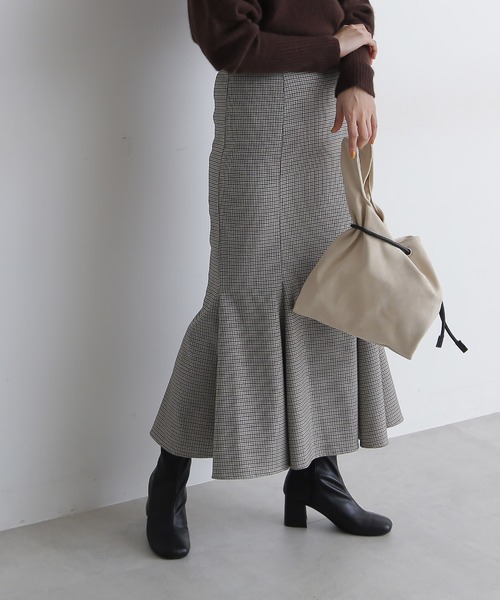 FREE'S MART（フリーズマート）の「チェックマーメイドスカート（スカート・レディース・ブラウン系その他/グリーン系その他3/ベージュ系その他/グリーン系その他/レッド系その他・FREE）」の3枚目の写真