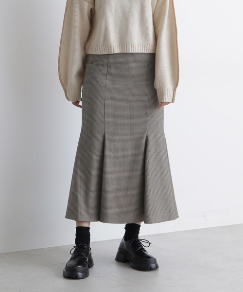 FREE'S MART（フリーズマート）の「チェックマーメイドスカート（スカート・レディース・ブラウン系その他/グリーン系その他3/ベージュ系その他/グリーン系その他/レッド系その他・FREE）」の4枚目の写真