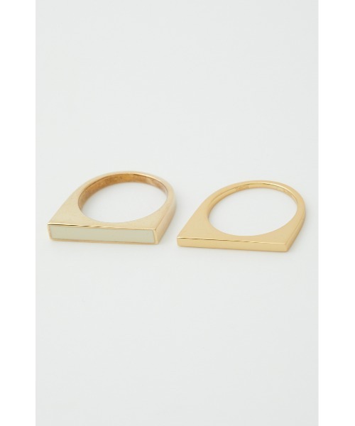 THROW by SLY（スローバイスライ）の「THROW SLOPING TWIN RING ツインリング（リング・レディース・シルバー/ゴールド・FREE）」の2枚目の写真