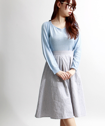 WEGO | WEGO/綿麻タックミドルスカート(スカート)