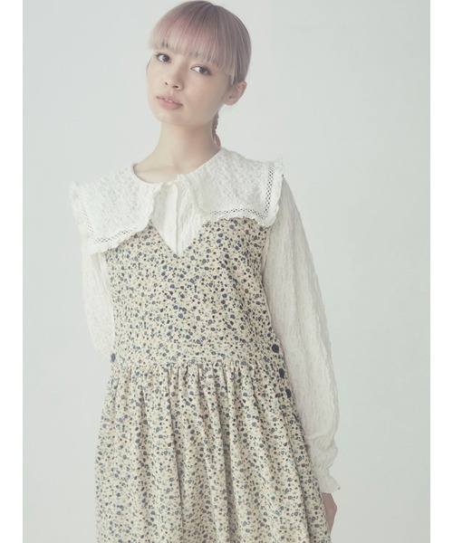 merry jenny（メリージェニー）の「flowerコールワンピース（ワンピース・レディース・アイボリー/ブラック/ブラウン・FREE）」の6枚目の写真
