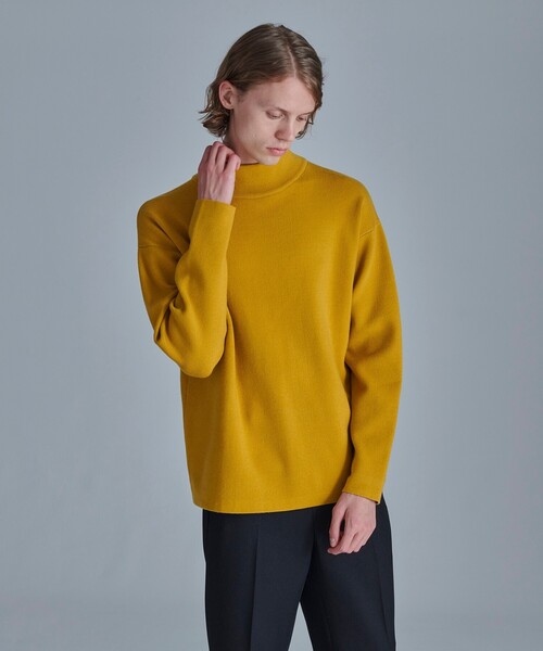 tk.TAKEO KIKUCHI（ティーケータケオキクチ）の「◆モッチモチニット モックネックプルオーバー（ニット/セーター・メンズ・オフホワイト/ブラック/こしょう色系/サンドベージュ/ブルー・03/02/01）」の5枚目の写真