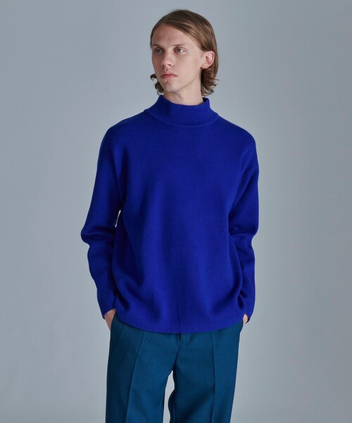 tk.TAKEO KIKUCHI（ティーケータケオキクチ）の「◆モッチモチニット モックネックプルオーバー（ニット/セーター・メンズ・オフホワイト/ブラック/こしょう色系/サンドベージュ/ブルー・03/02/01）」の4枚目の写真