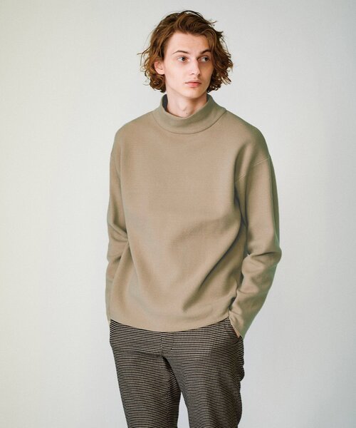 tk.TAKEO KIKUCHI（ティーケータケオキクチ）の「◆モッチモチニット モックネックプルオーバー（ニット/セーター・メンズ・オフホワイト/ブラック/こしょう色系/サンドベージュ/ブルー・03/02/01）」の3枚目の写真