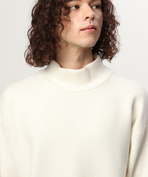 tk.TAKEO KIKUCHI（ティーケータケオキクチ）の「◆モッチモチニット モックネックプルオーバー（ニット/セーター・メンズ・オフホワイト/ブラック/こしょう色系/サンドベージュ/ブルー・03/02/01）」の6枚目の写真