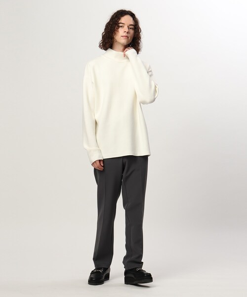 tk.TAKEO KIKUCHI（ティーケータケオキクチ）の「◆モッチモチニット モックネックプルオーバー（ニット/セーター・メンズ・オフホワイト/ブラック/こしょう色系/サンドベージュ/ブルー・03/02/01）」の12枚目の写真