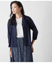 NEWYORKER（ニューヨーカー）の「天竺シルケットバイオ カーディガン（Tシャツ/カットソー・レディース）」