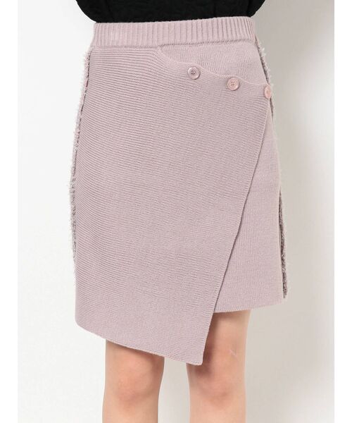 dazzlin（ダズリン）の「ダブルカラーニットミニスカート（スカート・レディース・ベージュ/ピンク・FREE）」の13枚目の写真