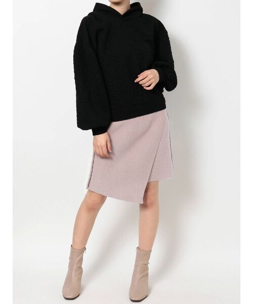 dazzlin（ダズリン）の「ダブルカラーニットミニスカート（スカート・レディース・ベージュ/ピンク・FREE）」の9枚目の写真