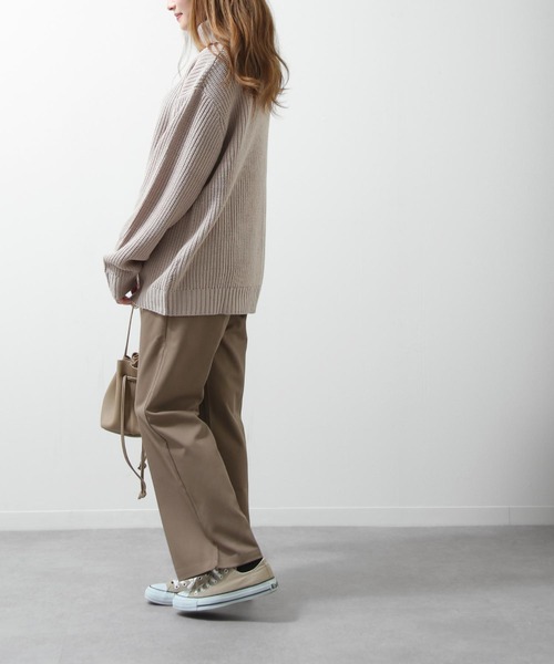 ZIP FIVE（ジップファイブ）の「【ZIP FIVE】7Gあぜ編みオーバーサイズタートルネックニット（ニット/セーター・メンズ・ネイビー/ブルー/グレイッシュベージュ/ライトグレー/オフホワイト/モカ/ブラック/オリーブ/アイボリー/グリーン系・LARGE/MEDIUM/X-LARGE）」の17枚目の写真