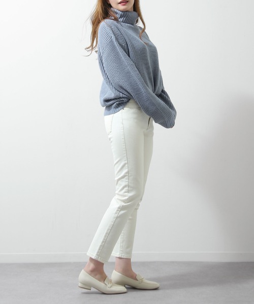 ZIP FIVE（ジップファイブ）の「【ZIP FIVE】7Gあぜ編みオーバーサイズタートルネックニット（ニット/セーター・メンズ・ネイビー/ブルー/グレイッシュベージュ/ライトグレー/オフホワイト/モカ/ブラック/オリーブ/アイボリー/グリーン系・LARGE/MEDIUM/X-LARGE）」の11枚目の写真