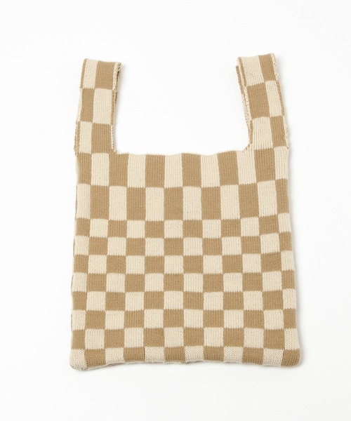 GLOBAL WORK(グローバルワーク)の「アソート柄ニットバッグ/228989(トートバッグ・レディース・ホワイト系その他/ホワイト系その他2/ベージュ系その他・ONE SIZE)」の6枚目の写真