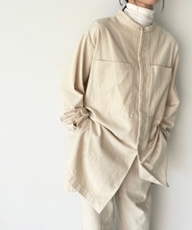 CANAL JEAN | RED CHOP WORKS(レッドチョップワークス) バンドカラーコットンシャツ(シャツ/ブラウス)