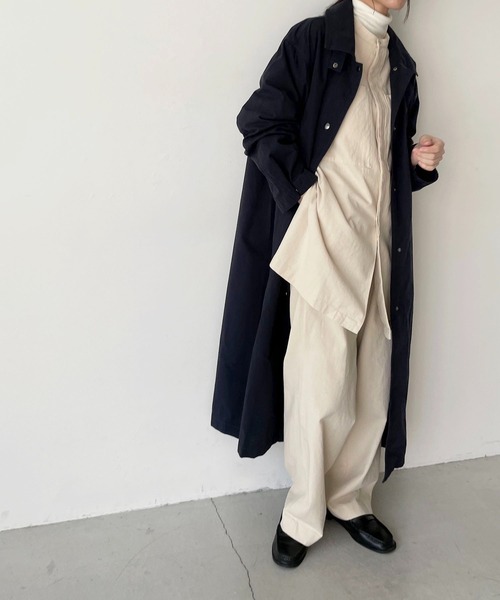 CANAL JEAN（キャナルジーン）の「RED CHOP WORKS　バンドカラーコットンシャツ（シャツ/ブラウス・レディース・ブラック/ベージュ/ブラウン・38）」の12枚目の写真