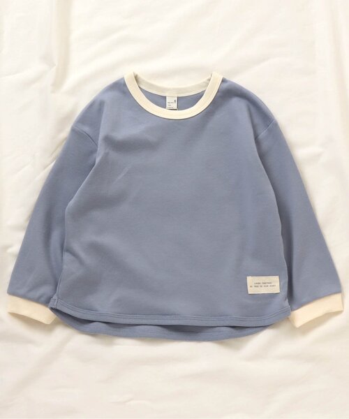 apres les cours(アプレレクール)の「スムースTシャツ(Tシャツ/カットソー・キッズ・ブルー/キャメル/ミント/ベージュ/ピンク・100/120/140/90/110/130/80)」の4枚目の写真
