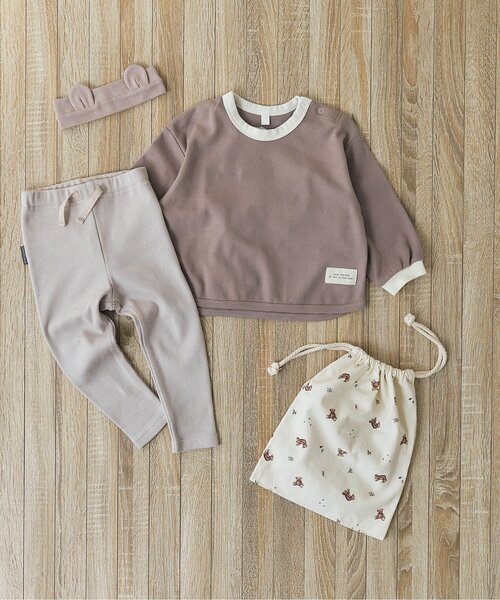 apres les cours(アプレレクール)の「スムースTシャツ(Tシャツ/カットソー・キッズ・ブルー/キャメル/ミント/ベージュ/ピンク・100/120/140/90/110/130/80)」の6枚目の写真