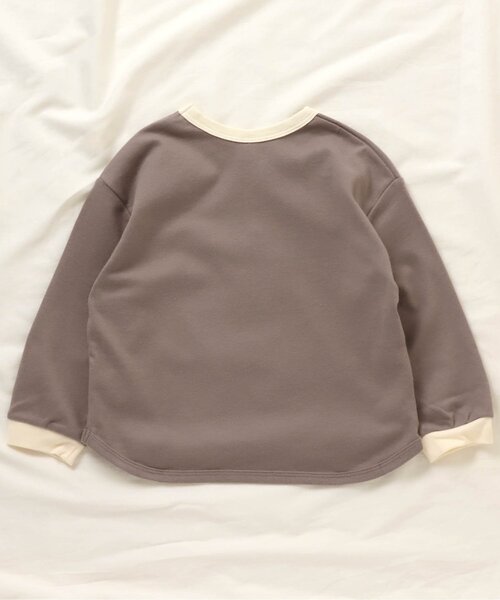 apres les cours(アプレレクール)の「スムースTシャツ(Tシャツ/カットソー・キッズ・ブルー/キャメル/ミント/ベージュ/ピンク・100/120/140/90/110/130/80)」の10枚目の写真
