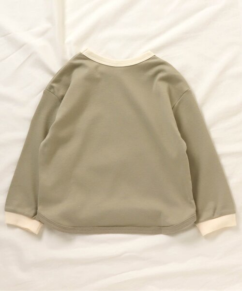 apres les cours(アプレレクール)の「スムースTシャツ(Tシャツ/カットソー・キッズ・ブルー/キャメル/ミント/ベージュ/ピンク・100/120/140/90/110/130/80)」の13枚目の写真