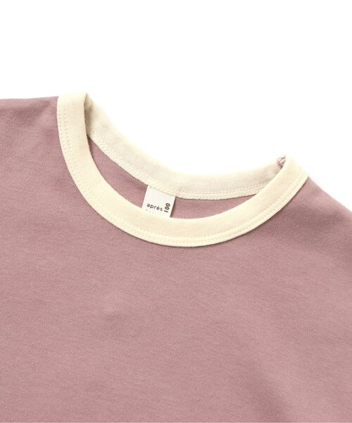 apres les cours(アプレレクール)の「スムースTシャツ(Tシャツ/カットソー・キッズ・ブルー/キャメル/ミント/ベージュ/ピンク・100/120/140/90/110/130/80)」の18枚目の写真