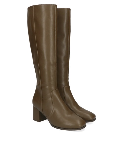 ORiental TRaffic(オリエンタルトラフィック)の「スクエアトゥヒールロングブーツ/11503(ブーツ・レディース・ブラック/ベージュ/ブラウン・LL/3L/SS/S/M/L)」の18枚目の写真