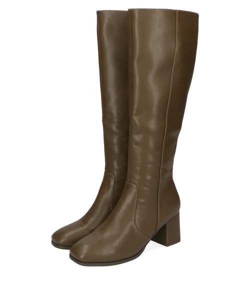 ORiental TRaffic(オリエンタルトラフィック)の「スクエアトゥヒールロングブーツ/11503(ブーツ・レディース・ブラック/ベージュ/ブラウン・LL/3L/SS/S/M/L)」の19枚目の写真