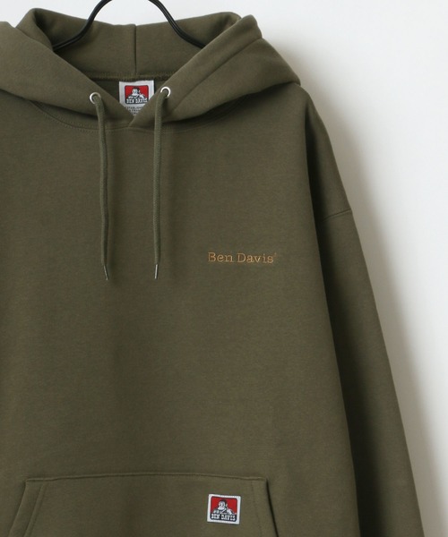 BEN DAVIS(ベンデイビス)の「BEN DAVIS/ベンデイビス HEAVY/ヘビー裏起毛 ビッグシルエット ワンポイント ロゴ刺繍 スウェット パーカー/フーディー(パーカー・メンズ・ホワイト/アッシュグレー/ブラック/ダークグリーン/パープル/アイボリー/ダークオレンジ/オレンジ/グリーン/カーキ/ロイヤルブルー・M/L/XL)」の7枚目の写真
