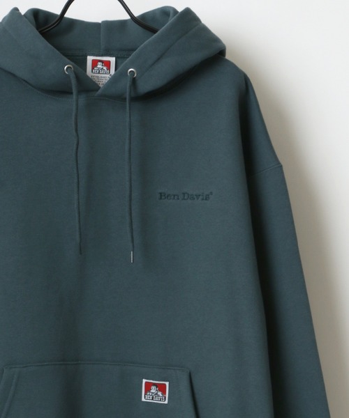 BEN DAVIS(ベンデイビス)の「BEN DAVIS/ベンデイビス HEAVY/ヘビー裏起毛 ビッグシルエット ワンポイント ロゴ刺繍 スウェット パーカー/フーディー(パーカー・メンズ・ホワイト/アッシュグレー/ブラック/ダークグリーン/パープル/アイボリー/ダークオレンジ/オレンジ/グリーン/カーキ/ロイヤルブルー・M/L/XL)」の8枚目の写真