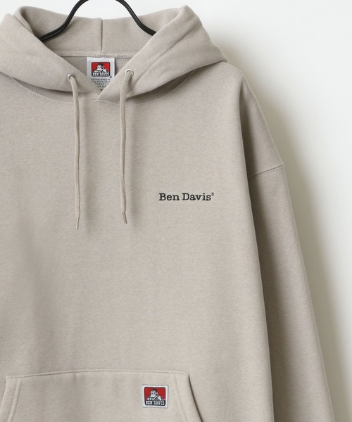 BEN DAVIS(ベンデイビス)の「BEN DAVIS/ベンデイビス HEAVY/ヘビー裏起毛 ビッグシルエット ワンポイント ロゴ刺繍 スウェット パーカー/フーディー(パーカー・メンズ・ホワイト/アッシュグレー/ブラック/ダークグリーン/パープル/アイボリー/ダークオレンジ/オレンジ/グリーン/カーキ/ロイヤルブルー・M/L/XL)」の3枚目の写真