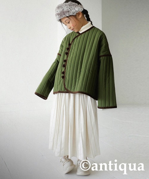 antiqua（アンティカ）の「チャイナボタンミリタリージャケット（ミリタリージャケット・キッズ・ブラック/カーキ・3/5）」の18枚目の写真