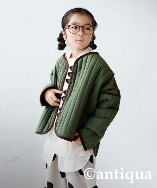antiqua（アンティカ）の「チャイナボタンミリタリージャケット（ミリタリージャケット・キッズ・ブラック/カーキ・3/5）」の14枚目の写真