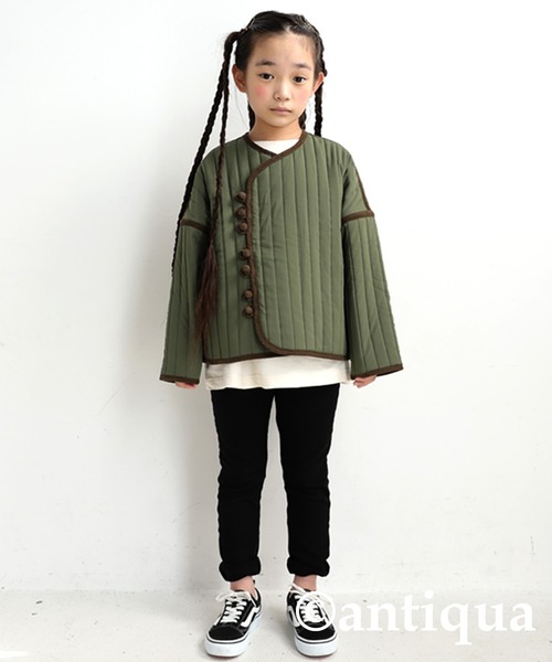 antiqua（アンティカ）の「チャイナボタンミリタリージャケット（ミリタリージャケット・キッズ・ブラック/カーキ・3/5）」の22枚目の写真