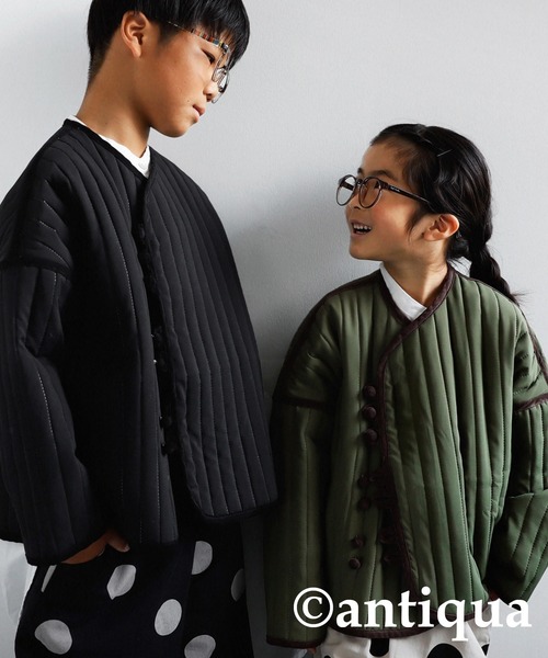 antiqua（アンティカ）の「チャイナボタンミリタリージャケット（ミリタリージャケット・キッズ・ブラック/カーキ・3/5）」の13枚目の写真