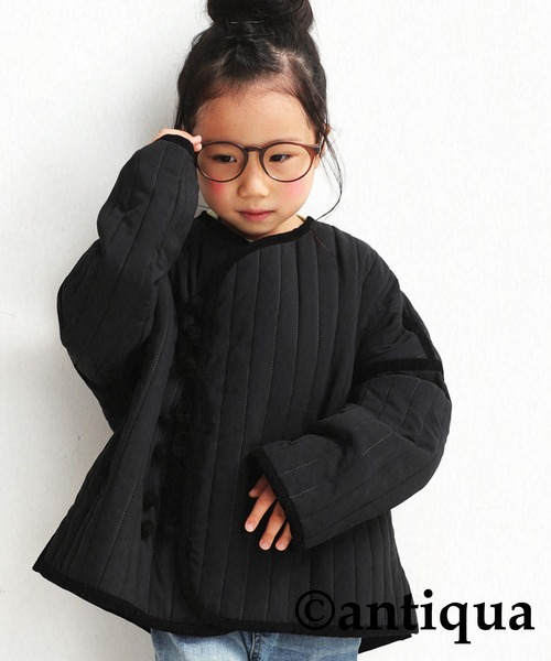 antiqua（アンティカ）の「チャイナボタンミリタリージャケット（ミリタリージャケット・キッズ・ブラック/カーキ・3/5）」の10枚目の写真