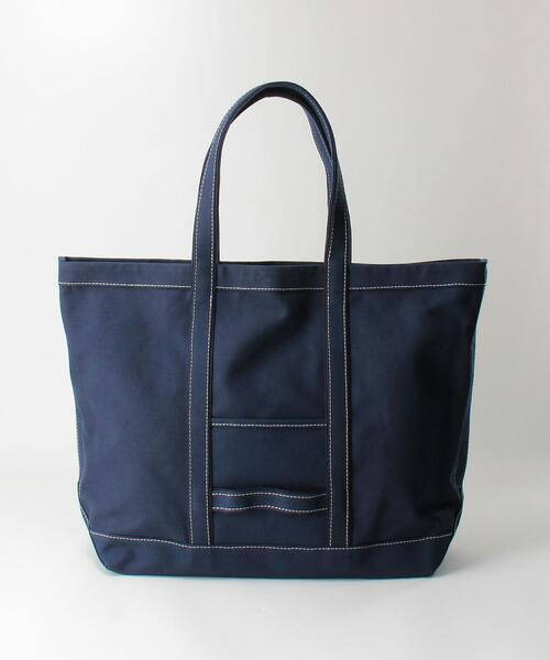 hobo(ホーボー)の「<hobo(ホーボー)> EVERYDAYTOTE CVS NO6/バッグ(トートバッグ・メンズ・ネイビー/オフホワイト・FREE)」の2枚目の写真