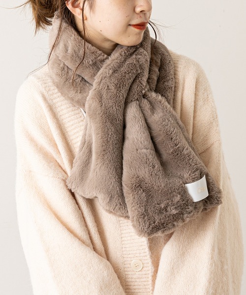 Chico（チコ）の「【新色追加】エコファーカラーティペット（マフラー・レディース・グレー/アイボリー/グレイッシュベージュ/チャコールグレー・FREE）」の19枚目の写真