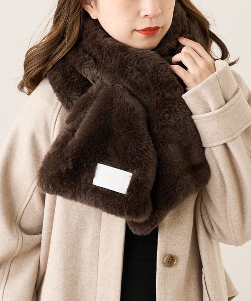 Chico（チコ）の「【新色追加】エコファーカラーティペット（マフラー・レディース・グレー/アイボリー/グレイッシュベージュ/チャコールグレー・FREE）」の22枚目の写真