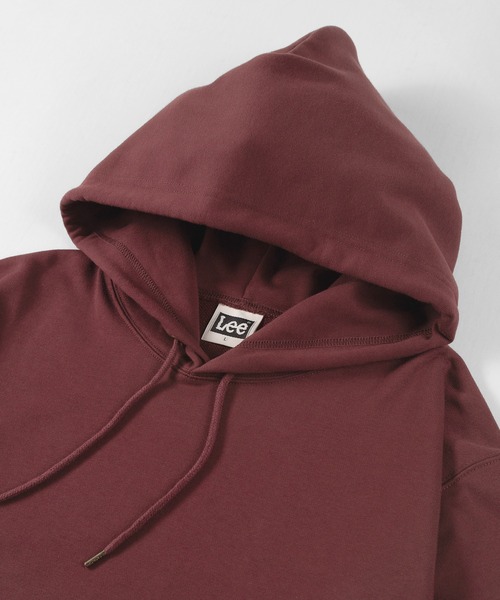 Lee(リー)の「【Lee/リー】ビックシルエット ミニロゴ刺繍 プルパーカー/フーディー(パーカー・メンズ・ホワイト/チャコールグレー/ブラック/ワイン・M/L/XL)」の8枚目の写真