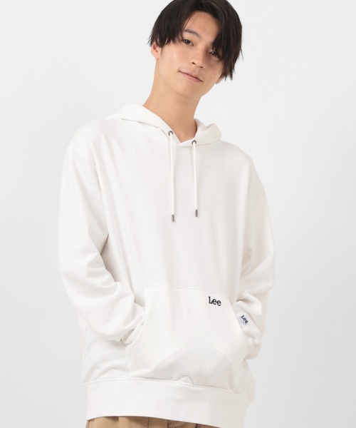 Lee(リー)の「【Lee/リー】ビックシルエット ミニロゴ刺繍 プルパーカー/フーディー(パーカー・メンズ・ホワイト/チャコールグレー/ブラック/ワイン・M/L/XL)」の19枚目の写真