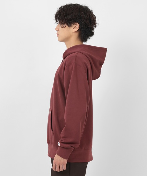 Lee(リー)の「【Lee/リー】ビックシルエット ミニロゴ刺繍 プルパーカー/フーディー(パーカー・メンズ・ホワイト/チャコールグレー/ブラック/ワイン・M/L/XL)」の15枚目の写真