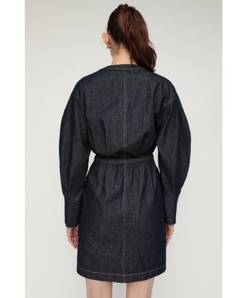 SLY(スライ)の「DENIM VOLUME SLEEVE S/OP デニムボリュームスリーブショート ワンピース(ワンピース・レディース・ブルー/ブラック・2/1)」の16枚目の写真