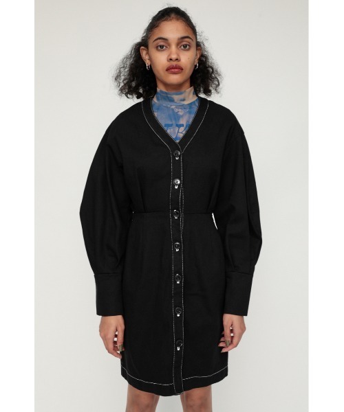 SLY(スライ)の「DENIM VOLUME SLEEVE S/OP デニムボリュームスリーブショート ワンピース(ワンピース・レディース・ブルー/ブラック・2/1)」の5枚目の写真