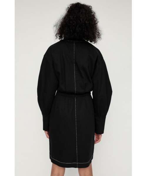 SLY(スライ)の「DENIM VOLUME SLEEVE S/OP デニムボリュームスリーブショート ワンピース(ワンピース・レディース・ブルー/ブラック・2/1)」の7枚目の写真
