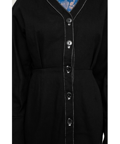 SLY(スライ)の「DENIM VOLUME SLEEVE S/OP デニムボリュームスリーブショート ワンピース(ワンピース・レディース・ブルー/ブラック・2/1)」の9枚目の写真
