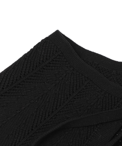 studio CLIP（スタディオクリップ）の「ジャガードニット付け襟（付け襟・レディース・ブラック/ライトグレー・FREE）」の5枚目の写真